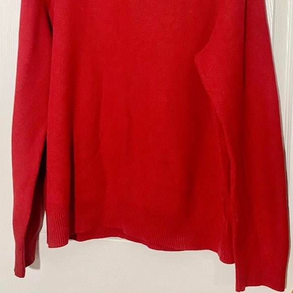Red Men's Tommy Hilfiger Long Sleeve Sweater With Mid-Zipper- Size XL - Picture 2 of 4